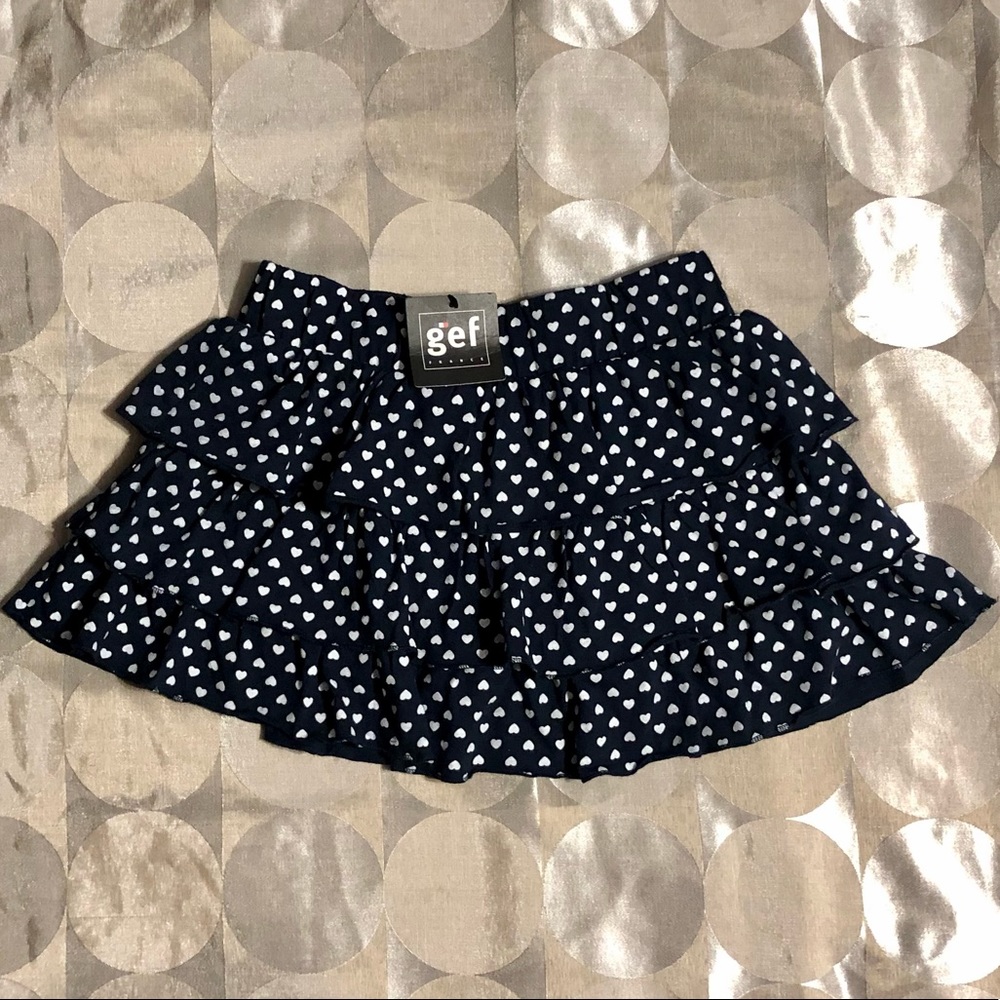 Heart print skirt